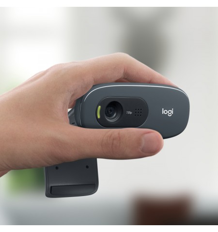 Logitech C270 HD WEBCAM internetinė kamera 3 MP 1280 x 720 pikseliai USB 2.0 Juoda
