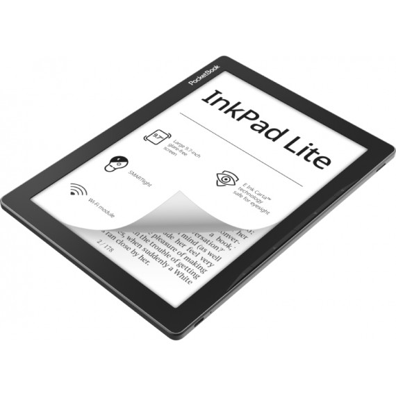 Pocketbook InkPad Lite elektroniniu knygu skaityklė Lietimui jautrus ekranas 8 GB „Wi-Fi“ Juoda, Pilka