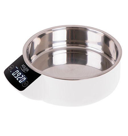 Adler Kitchen scale with a bowl AD 3166 Maximum weight (capacity) 5 kg, Graduation 1 g, Display type LCD, White