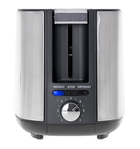 Adler Toaster AD 3214  Power 750 W, Number of slots 2, Housing material Stainless steel, Stainless steel/Black
