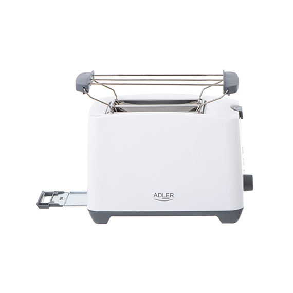 Adler Toaster AD 3216 Power 750 W, Number of slots 2, Housing material Plastic, White