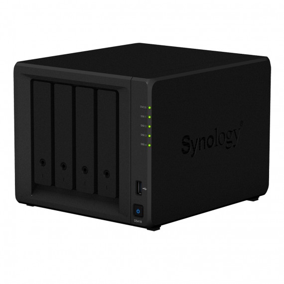 Synology DiskStation DS418 NAS ir duomenu saugojimo serveris RTD1296 Ethernet LAN jungtis „Mini Tower“ Juoda
