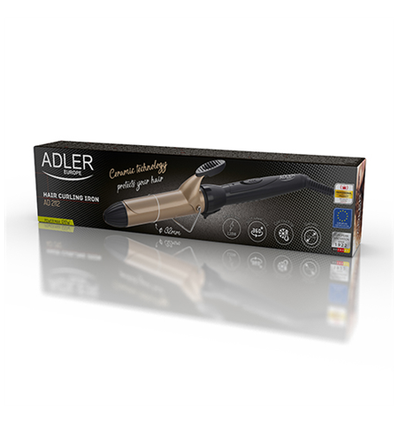 Adler Hair Curler AD 2112 Ceramic heating system, 55 W, Black