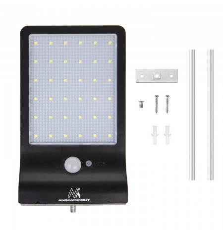 Maclean MCE444 Solar LED Lamp Motion Sensor PIR Twilight Outdoor Wall Light IP65 Adjustable Wireless