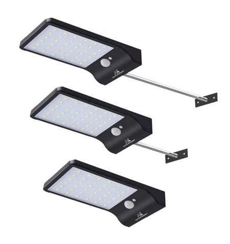 Maclean MCE444 Solar LED Lamp Motion Sensor PIR Twilight Outdoor Wall Light IP65 Adjustable Wireless