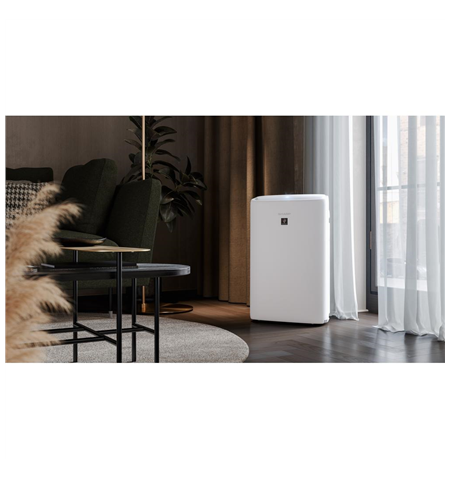 Sharp Air Purifier with humidifying function UA-KIN40E-W 6.1-30 W, Suitable for rooms up to 28 m², White