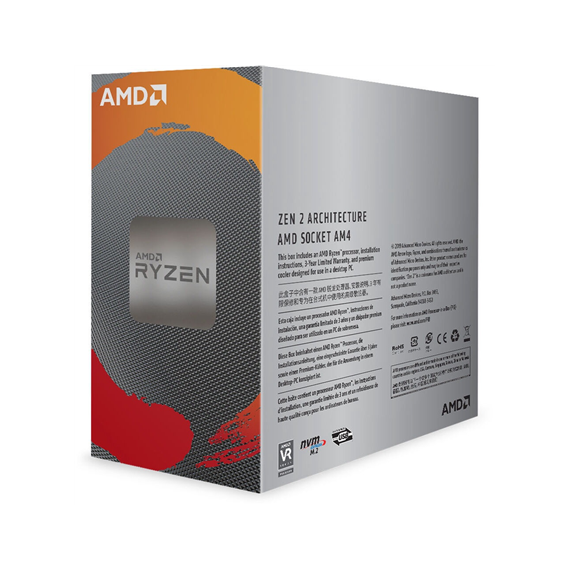 AMD AMD Ryzen 5 3600, 3.6 GHz, AM4, Processor threads 12, Packing Retail, Cooler included, Processor cores 6, Component for PC