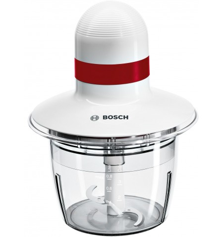 Bosch MMRP1000 elektrinė maisto pjaustyklė 0,8 L 400 W Raudona, Permatomas, Balta