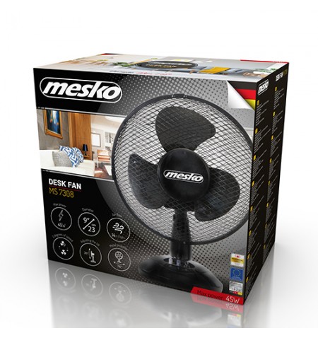 Mesko Home MS 7308 buitinis ventiliatorius Juoda
