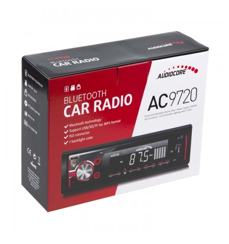 Portable stereo car AUDIOCORE AC9720B (USB + AUX + SD cards)