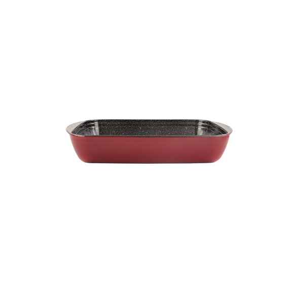 Stoneline Casserole dish 	21477 4.5 L, 40x27 cm, Borosilicate glass, Red, Dishwasher proof