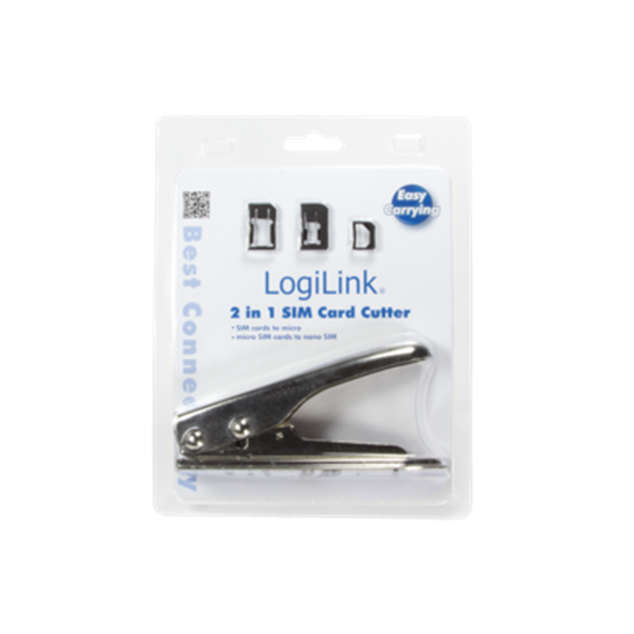 Logilink 2 in 1 SIM Card Cutter For cutting of SIM cards into micro and nano formatMaterial: Stainless ironFor easy cutting of S