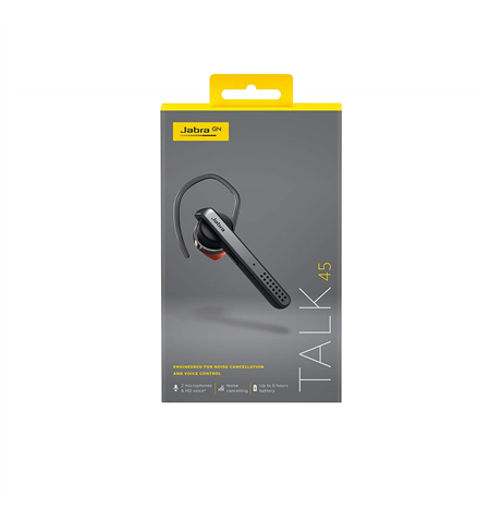 Jabra Talk 45 Volume control, 7.2 g, Black, Noise-canceling, Hands free device, 15.4 cm, 24.2 cm, 57.4 cm,