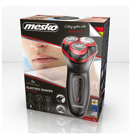 Mesko Electric Shaver  MS 2926 Charging time 8 h, NiMH, Number of shaver heads/blades 3, Black, Cordless