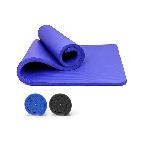 PROIRON Exercise Mat Blue, Rubber Foam, 180 x 61 x 1.5 cm Rolled up diameter: 15-20 cm