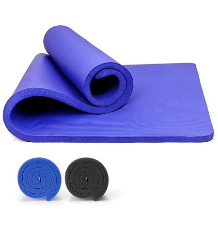 PROIRON Exercise Mat Blue, Rubber Foam, 180 x 61 x 1.5 cm Rolled up diameter: 15-20 cm