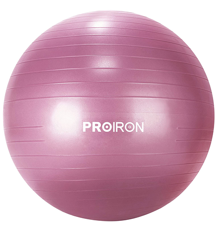 PROIRON Exercise Yoga Ball Balance Ball, Diameter: 65 cm, Thickness: 2 mm, Red, PVC