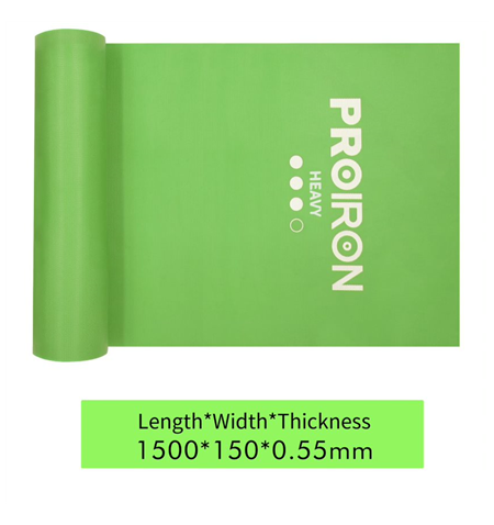 PROIRON Anti-Slip Resistance Band Exercise Band, 200 x 15 x 0.55 cm, Heavy (6-14 kg), 1 pc, Green