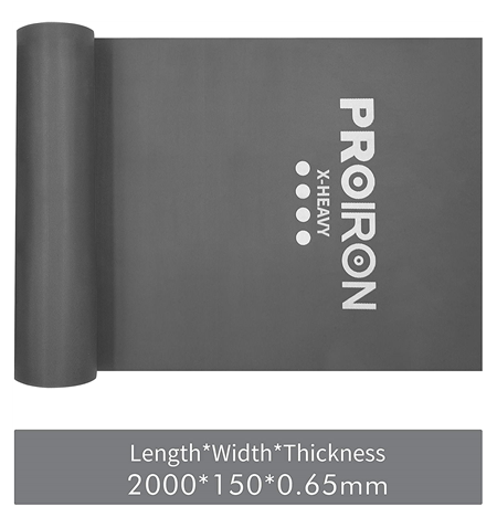 PROIRON Anti-Slip Resistance Band Exercise Band, 200 x 15 x 0.65 cm, X-Heavy (8-17 kg), 1 pc, Grey