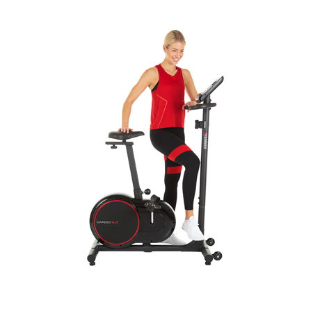 Hammer Cardio 4.0 Fitness Bike Magnetic, 110 kg, Black/Red, LCD display
