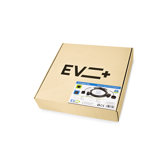 EV+ Charging Cable Type 2 to Type 2 32A 3 Phase 5m