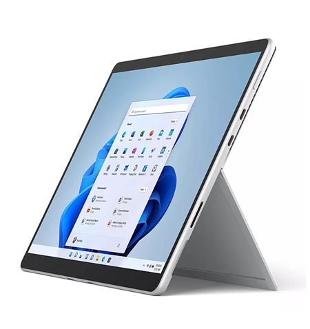 Microsoft Surface Pro 8 Platinum, 13.0 , PixelSense, Touchscreen, 2880 x 1920, Intel Core i5, i5-1135G7, 16 GB, LPDDR4X, 256 GB,