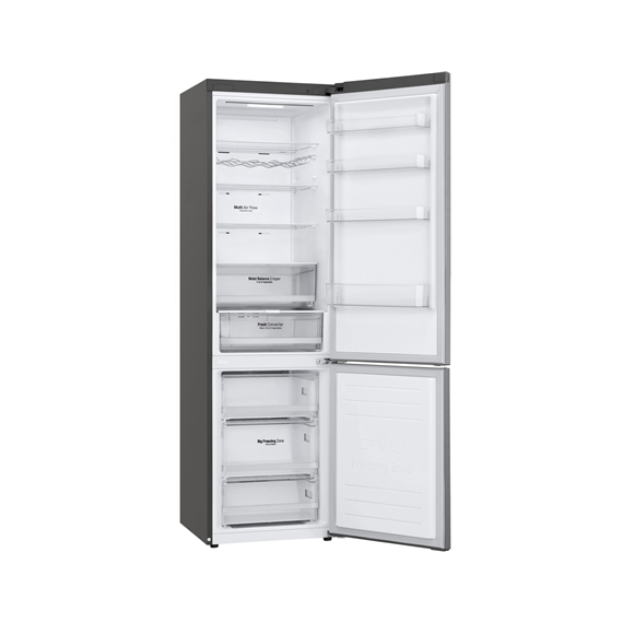 LG Refrigerator GBB62PZFGN Energy efficiency class D, Free standing, Combi, Height 203 cm, No Frost system, Fridge net capacity 