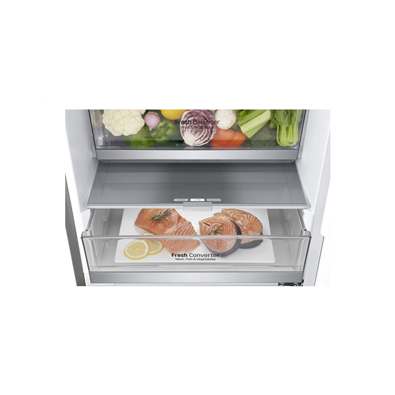 LG Refrigerator 	GBB71NSUGN Energy efficiency class D, Free standing, Combi, Height 186 cm, No Frost system, Fridge net capacity