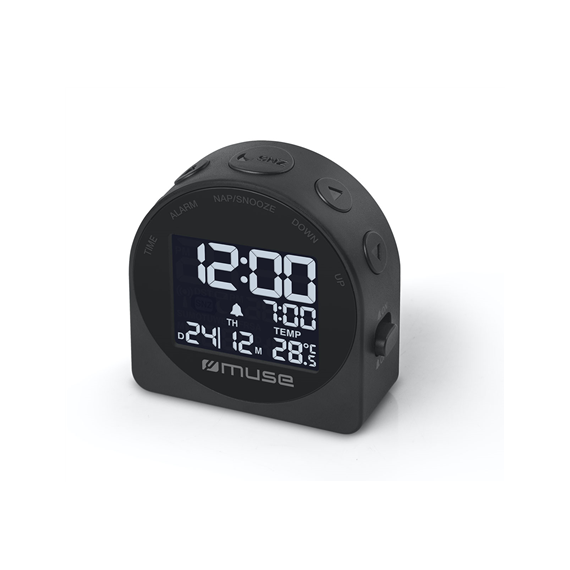 Muse Portable Travelling Alarm Clock  M-09C Black