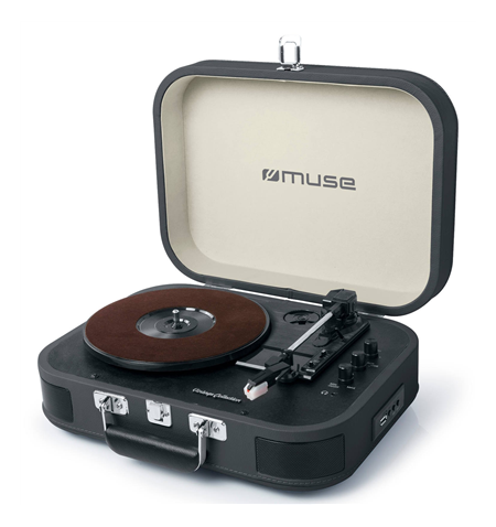 Muse Turntable Stereo System MT-201 DG USB port, AUX in, 2x5 W, Black/Cream