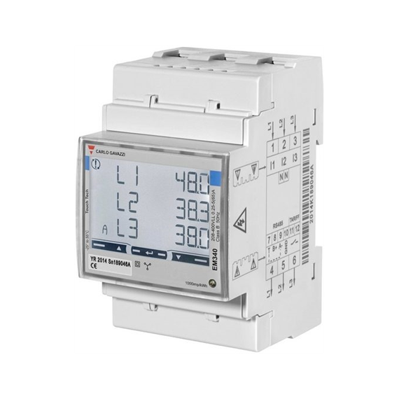 Carlo Gavazzi Smart Power Meter, 3 phase, up to 65A  EM340