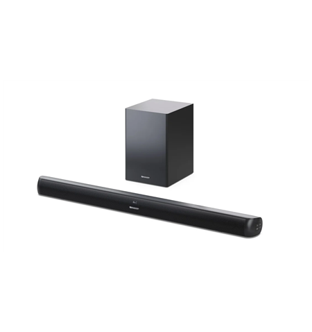 Sharp HT-SBW202 2.1 Soundbar with Wireless Subwoofer for TV above 40, HDMI ARC/CEC, Aux-in, Optical, Bluetooth, 92cm, Black