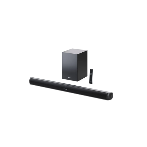 Sharp HT-SBW202 2.1 Soundbar with Wireless Subwoofer for TV above 40, HDMI ARC/CEC, Aux-in, Optical, Bluetooth, 92cm, Black