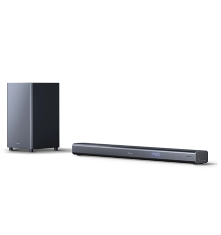 Sharp HT-SBW460 3.1 Soundbar with Wireless Subwoofer and Dolby Atmos for TV above 40, HDMI ARC/CEC, Bluetooth, 95cm, Black