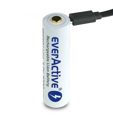 Rechargeable batteries everActive 18650 3,7V Li-ion 3200mAh micro USB