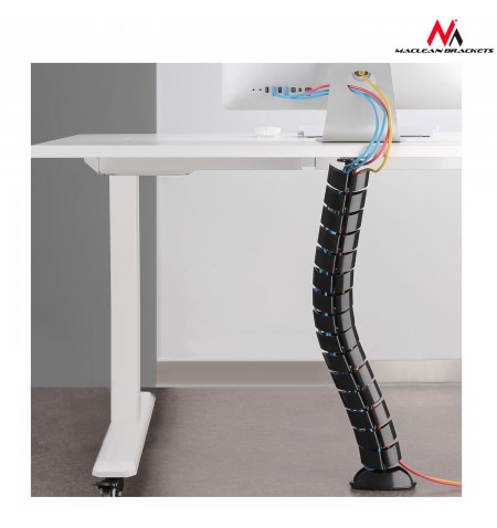Maclean MC-768 B Cable Organizer Cable Management Cable For Desk With Long Regulation
