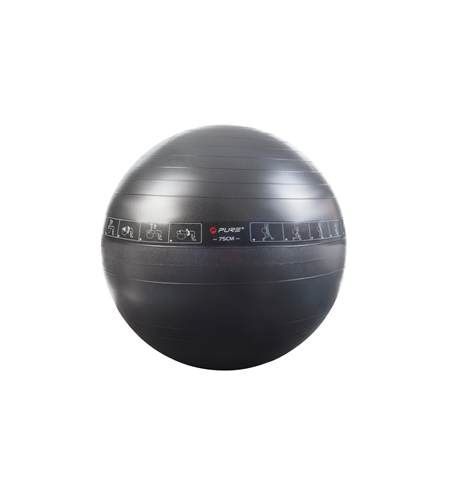 Pure2Improve P2I200080 Exercise Ball, 75 cm, Black, PVC