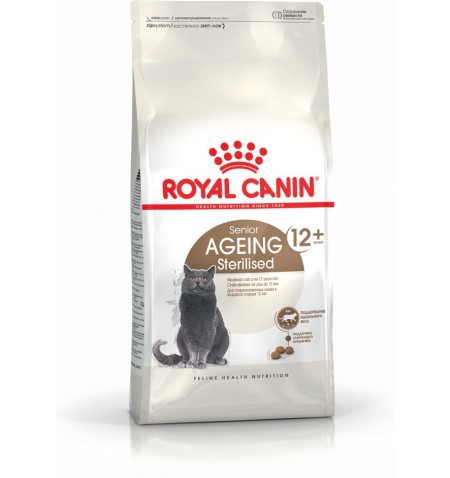 Royal Canin Senior Ageing Sterilised 12+ sausas kačiu maistas 4 kg Kukurūzas, Paukštiena, Daržoviu