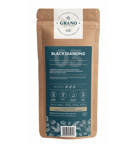 Grano Tostado Black Diamond Kava, vidutinio malimo 500 g