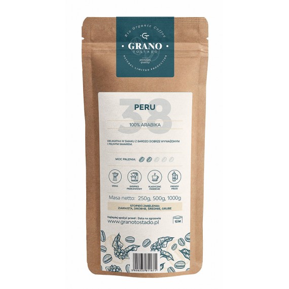 Grano Tostado Peru Kava, vidutinio malimo 250 g