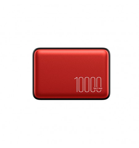 Powerbank Silicio galia QP70 10000mAh QC3.0+PD 1x USB-C, 1x USB-A, 1x mUSB, czerwony