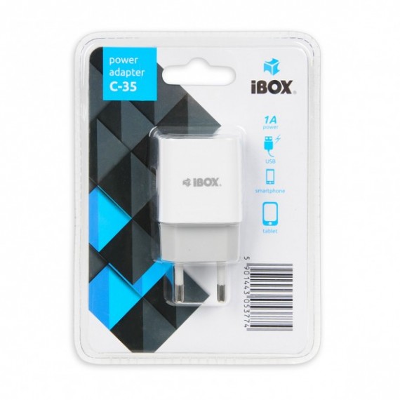 IBOX ILUC35W I-BOX C-35 ĮKROVIKLIS USB, 1A