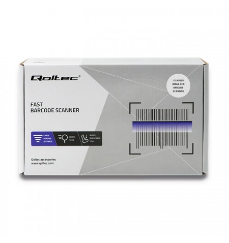 QOLTEC Desktop QR Barcode Scanner USB