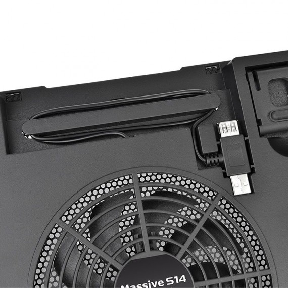 Thermaltake Massive S14 notebook cooling pad 38.1 cm (15 ) 1000 RPM Black