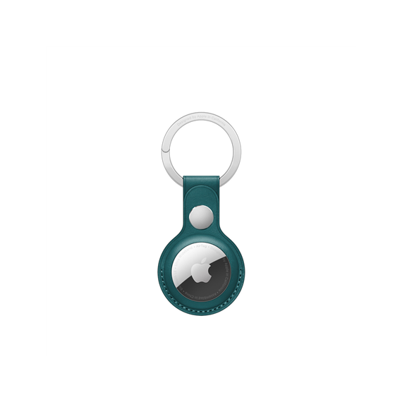 Apple AirTag Leather Key Ring Forest Green