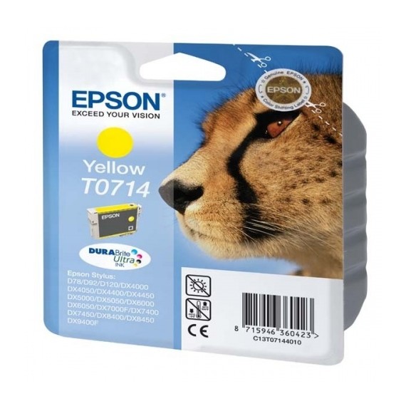 Epson (C13T07144012), geltona kasetė