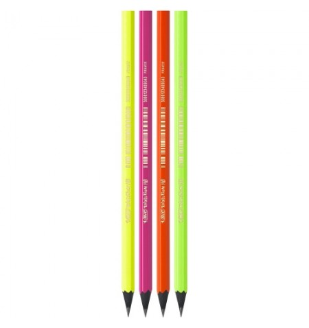 Bic Pieštukai Evolution Fluo HB, pakuotėje 4 vnt, įvairiu spalvu 446199