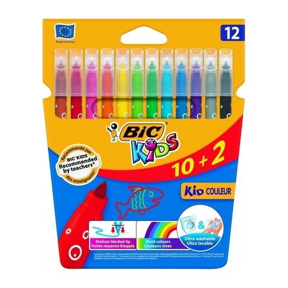 Bic Spalvoti flomasteriai Kids Couleur 12 spalvu rinkinys 103226