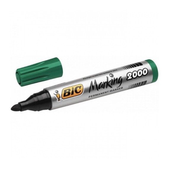 Bic Permanentinis žymeklis Eco 2000 2-5 mm, žalias, pakuotėje 12 vnt 000026