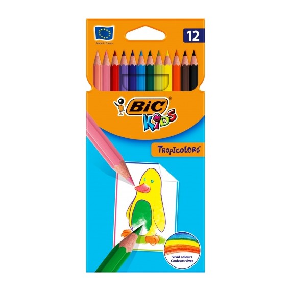 Bic Spalvoti pieštukai Tropicolors 12 spalvu rinkinys 022503